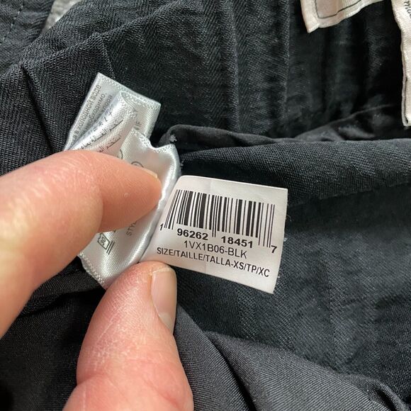 BCBGeneration Paperbag Pants womens XS Black Belted Polyester Ladies 28x25 - Picture 11 of 11